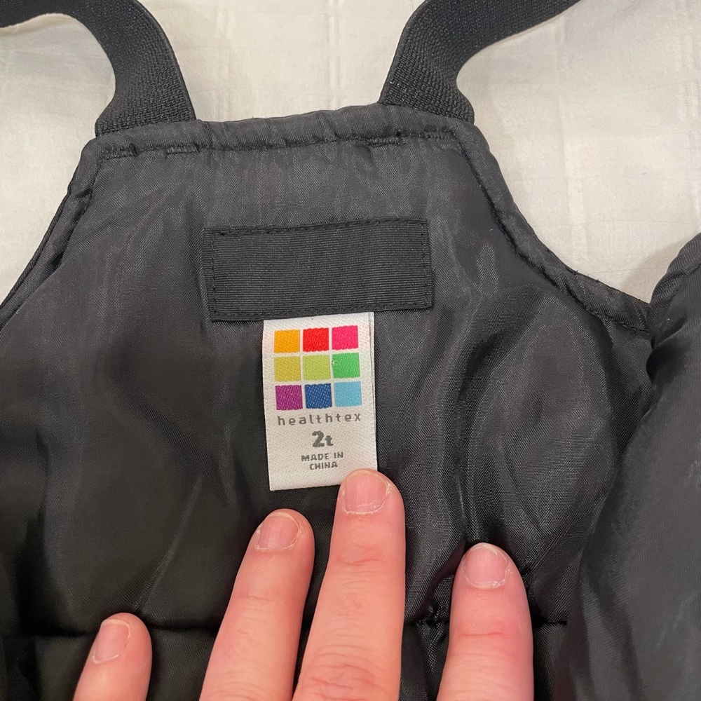 Healthtex Black Kids Overall Snowbibs - Picture 2 of 3
